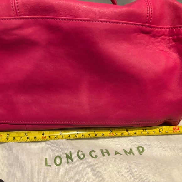 Authentic Longchamp Le Pliage Cuir Leather Zip Tote medium Shoulder Bag - Picture 4 of 16